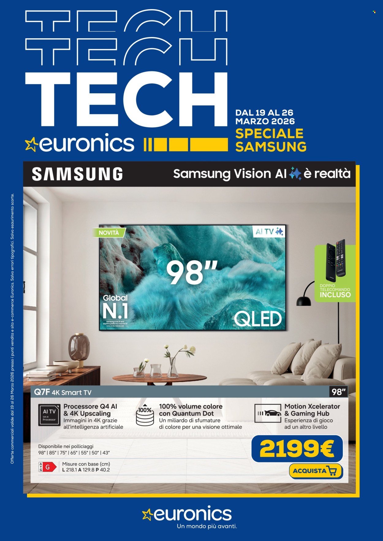 Volantino Euronics - 19/3/2026 - 26/3/2026. Pagina 1