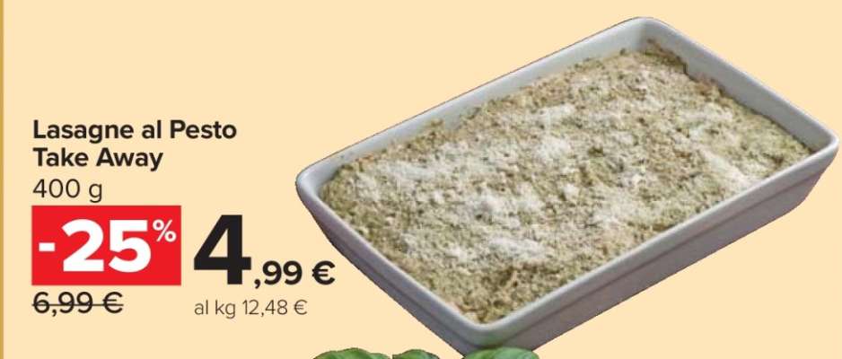 Lasagne al Pesto Take Away