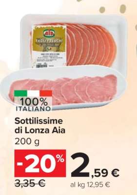 Sottilissime di Lonza Aia