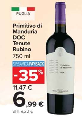 Primitivo di Manduria DOC Tenute Rubino