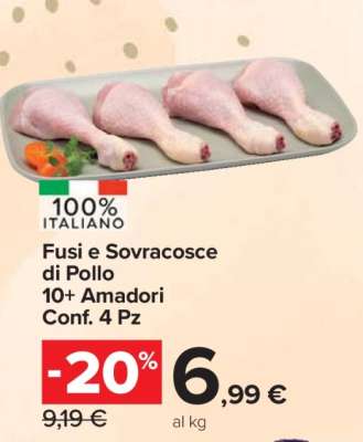 Fusi e Sovracosce di Pollo 10+ Amadori Conf. 4 Pz