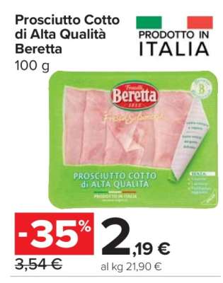 Prosciutto Cotto di Alta Qualità Beretta