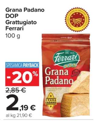 Grana Padano DOP Grattugiato Ferrari
