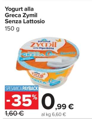 Yogurt alla Greca Zymil Senza Lattosio