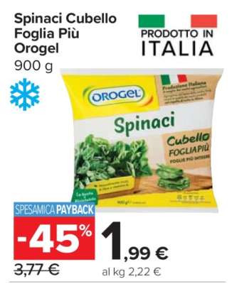 Spinaci Cubello Foglia Più Orogel