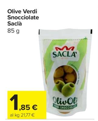 Olive Verdi Snocciolate Saclà