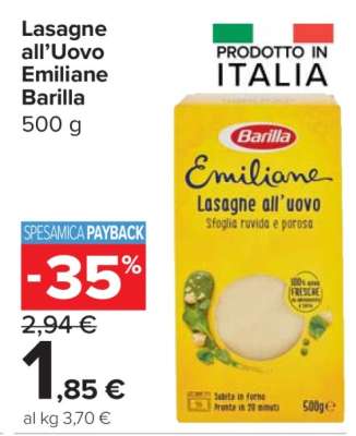 Lasagne all'uovo Emiliane Barilla