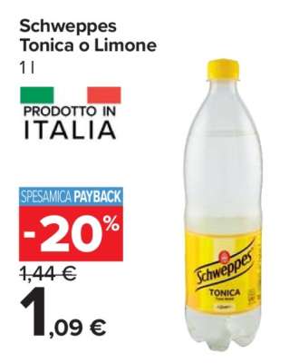 Schweppes Tonica o Limone