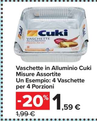 Vaschette in alluminio CUKI
