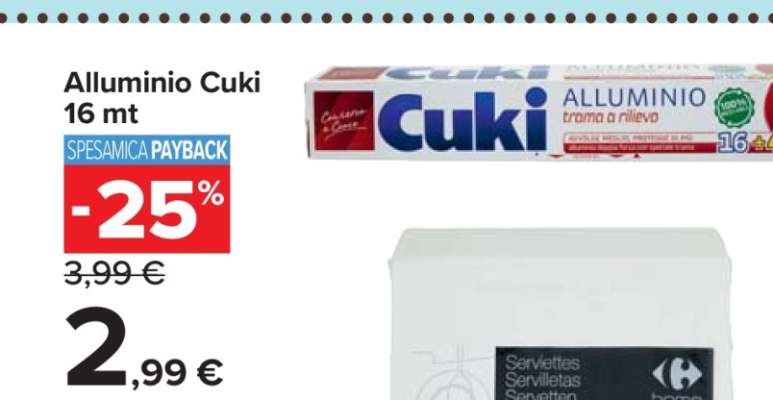 Alluminio Cuki 16 mt