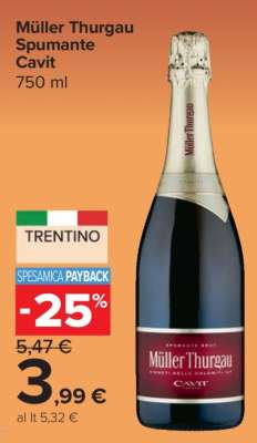 Müller Thurgau Spumante Cavit