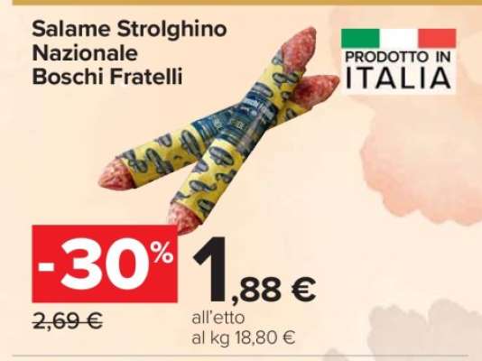 Salame Strolghino Nazionale Boschi Fratelli