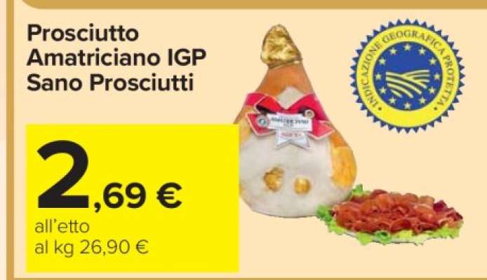 Prosciutto Amatriciano IGP Sano Prosciutti