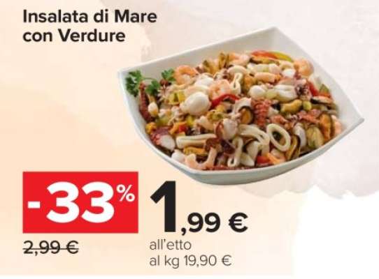 Insalata di mare con verdure