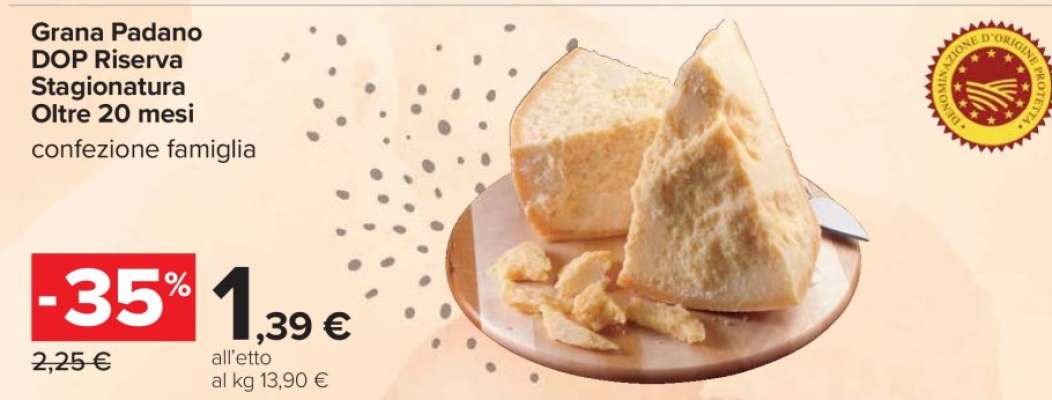Grana Padano DOP Riserva Stagionatura Oltre 20 mesi