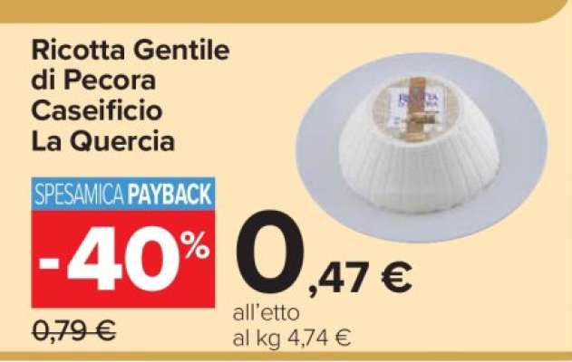 Ricotta Gentile di Pecora Caseificio La Quercia