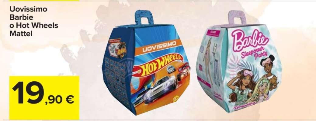 Uovissimo Barbie o Hot Wheels Mattel