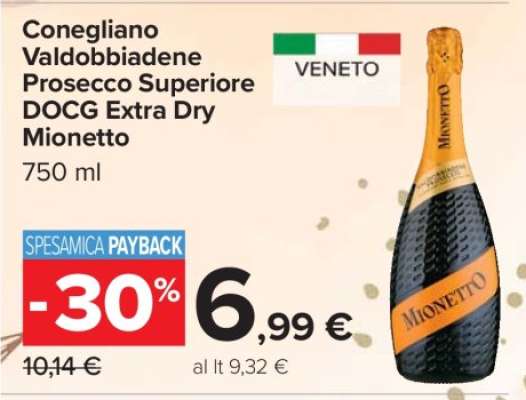 Conegliano Valdobbiadene Prosecco Superiore DOCG Extra Dry Mionetto