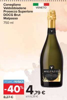 Conegliano Valdobbiadene Prosecco Superiore DOCG Brut Malpasso
