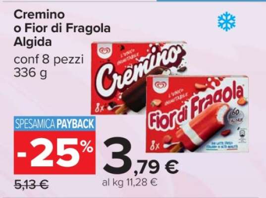 Cremino o Fior di Fragola Algida