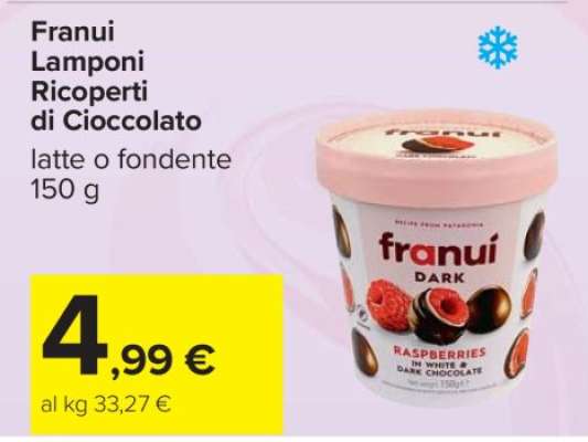 Franui Lamponi Ricoperti di Cioccolato