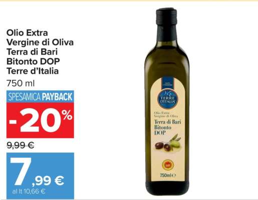 Olio Extra Vergine di Oliva Terra di Bari Bitonto DOP Terre d’Italia
