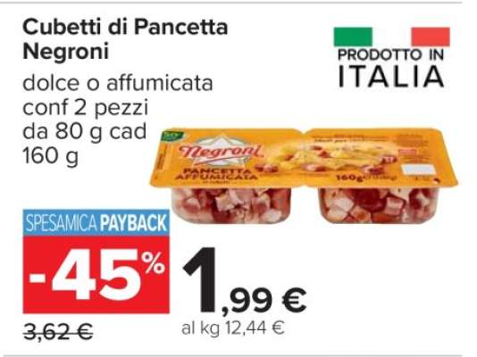 Cubetti di Pancetta Negroni