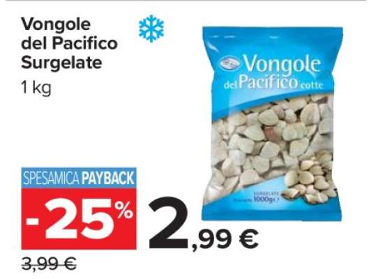 Vongole del Pacifico Surgelate
