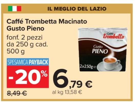 Caffè Trombetta Macinato Gusto Pieno