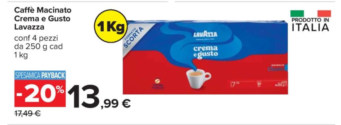 Caffè Macinato Crema e Gusto Lavazza