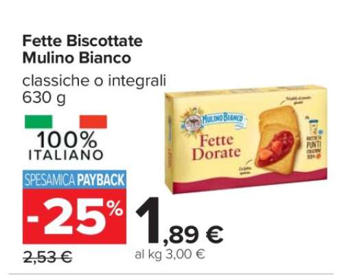 Fette Biscottate Mulino Bianco