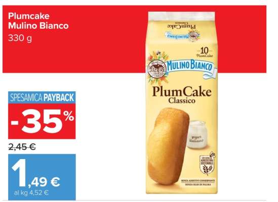 Plumcake Mulino Bianco