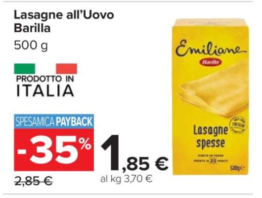 Lasagne all'Uovo Barilla