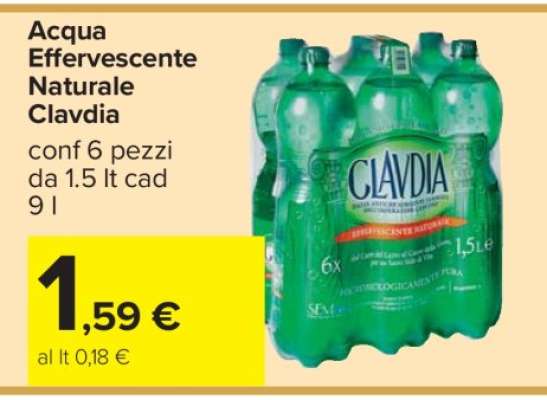 Acqua Effervescente Naturale Clavdia