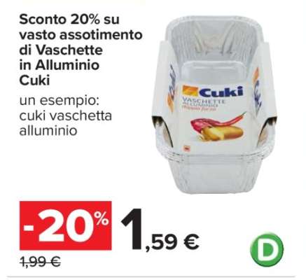 Cuki vaschetta alluminio