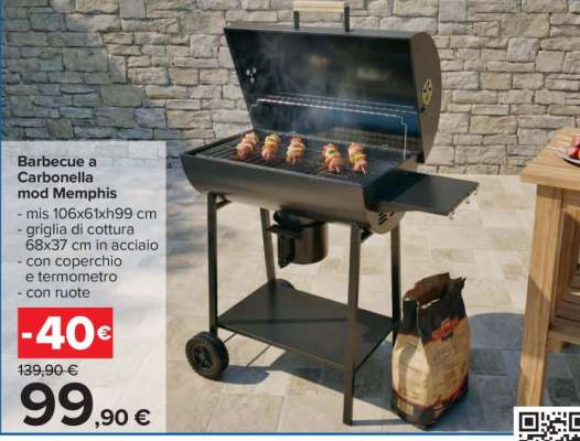 Barbecue a Carbonella mod Memphis