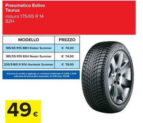 Pneumatico Estivo Taurus