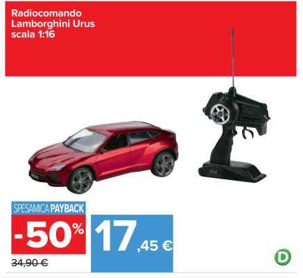 Radiocomando Lamborghini Urus scala 1:16