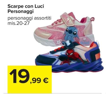 Scarpe con luci personaggi