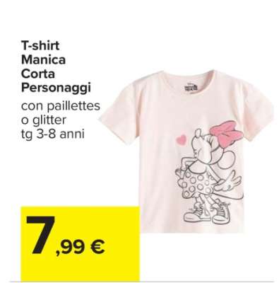 T-shirt Manica Corta Personaggi