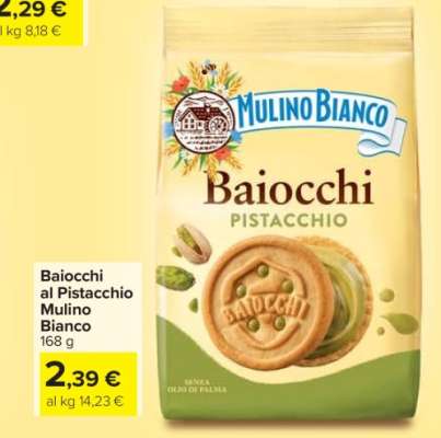 Baiocchi al Pistacchio Mulino Bianco