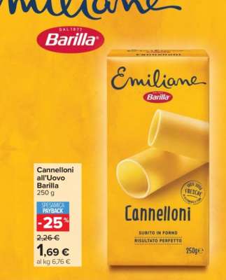 Cannelloni all'uovo Barilla