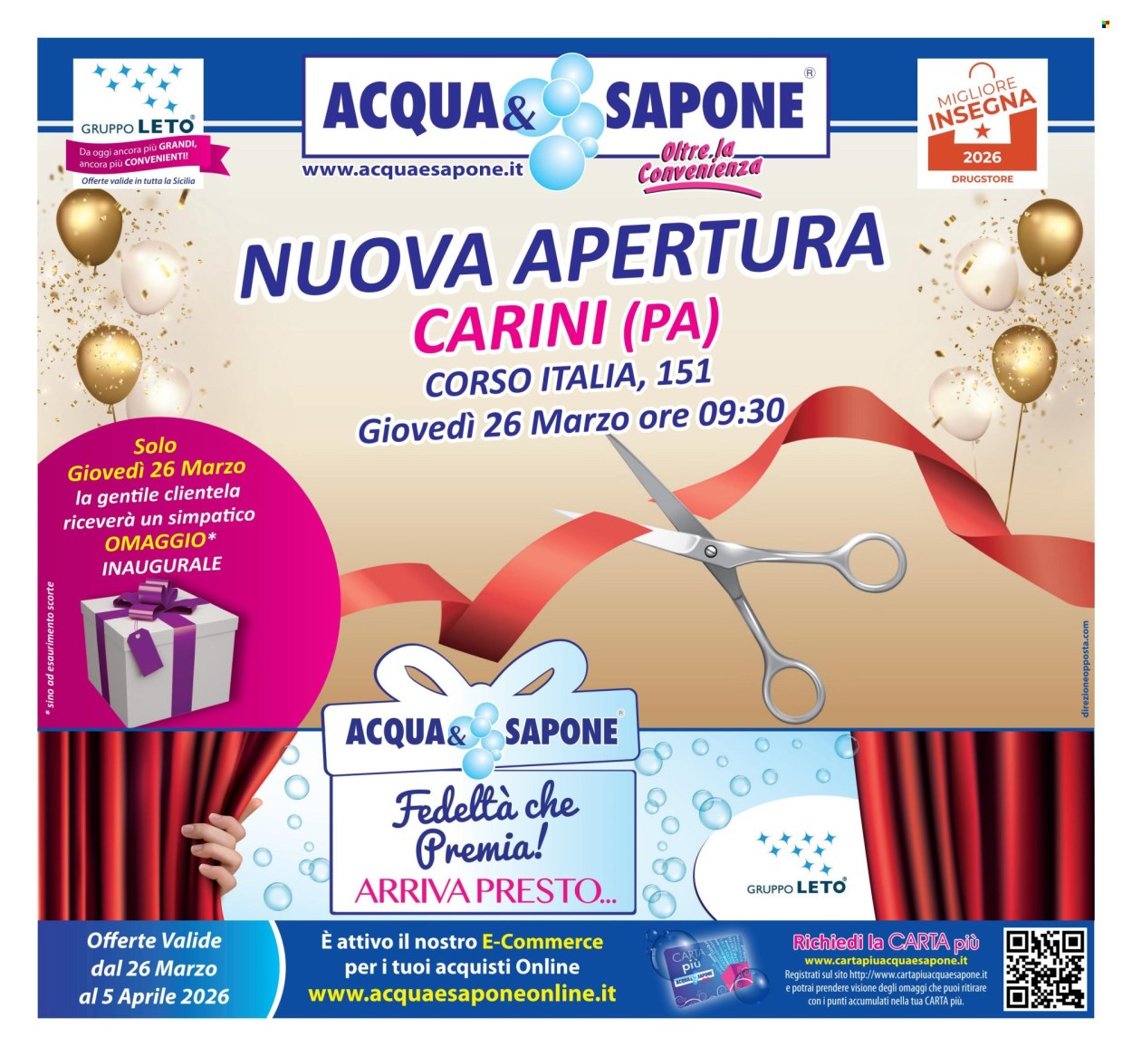 Volantino Acqua & Sapone - 26/3/2026 - 5/4/2026. Pagina 1