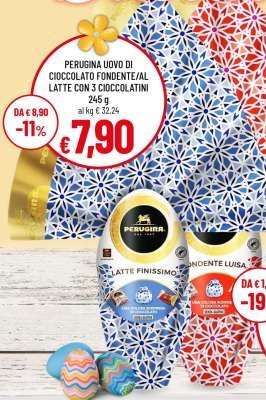 PERUGINA UOVO DI CIOCCOLATO FONDENTE/AL LATTE CON 3 CIOCCOLATINI