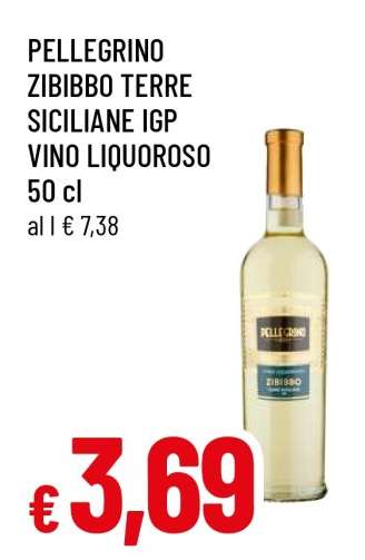 PELLEGRINO ZIBIBBO TERRE SICILIANE IGP VINO LIQUOROSO 50 cl