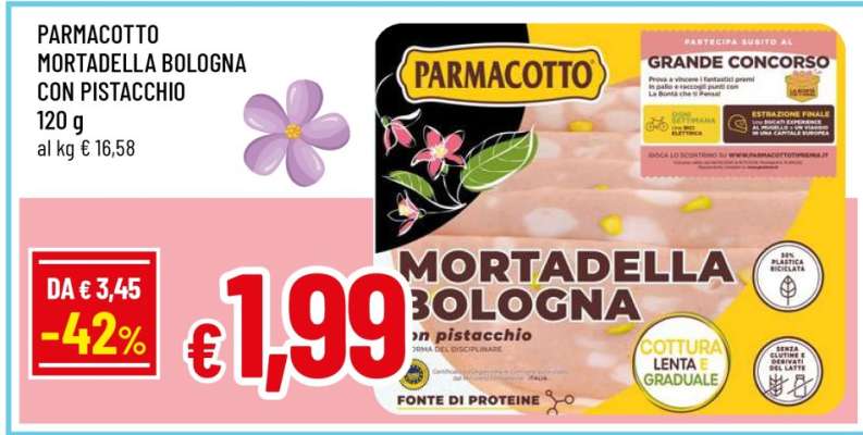 PARMACOTTO MORTADELLA BOLOGNA CON PISTACCHIO