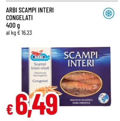 ARBI SCAMPI INTERI CONGELATI
