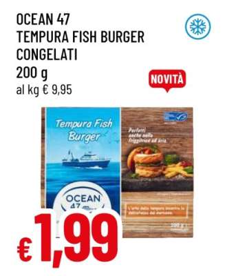 OCEAN 47 TEMPURA FISH BURGER CONGELATI