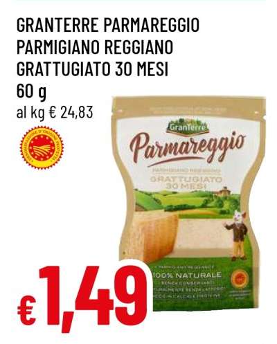GRANTERRE PARMAREGGIO PARMIGIANO REGGIANO GRATTUGIATO 30 MESI