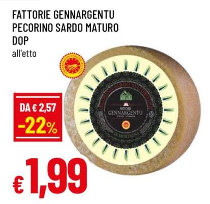 Fattorie Gennargentu Pecorino Sardo Maturo DOP